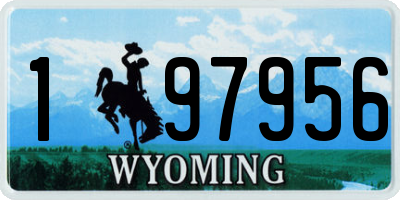 WY license plate 197956