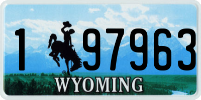 WY license plate 197963