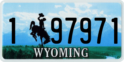 WY license plate 197971