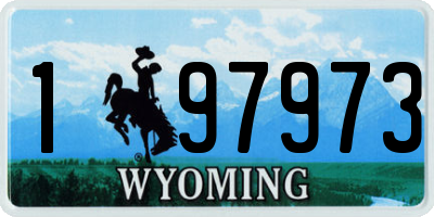 WY license plate 197973