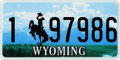 WY license plate 197986
