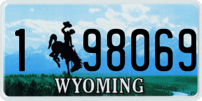 WY license plate 198069