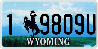 WY license plate 19809U