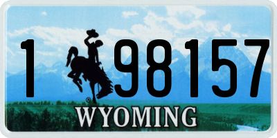 WY license plate 198157