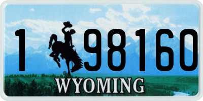 WY license plate 198160