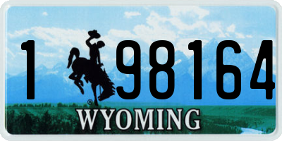 WY license plate 198164
