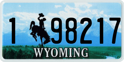 WY license plate 198217