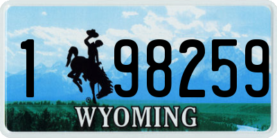 WY license plate 198259