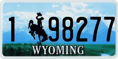 WY license plate 198277