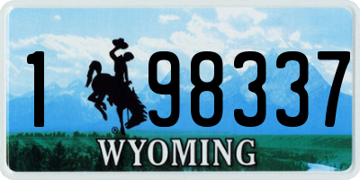 WY license plate 198337