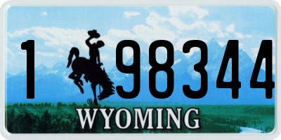 WY license plate 198344