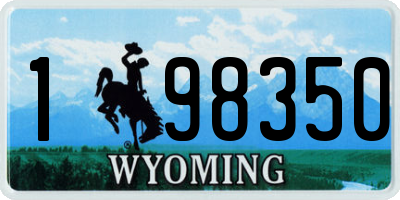 WY license plate 198350