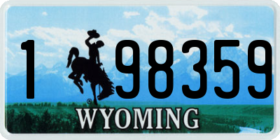 WY license plate 198359