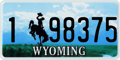 WY license plate 198375