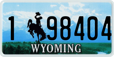 WY license plate 198404