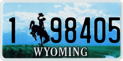 WY license plate 198405