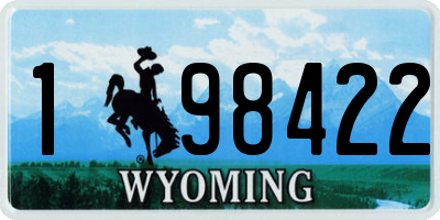 WY license plate 198422