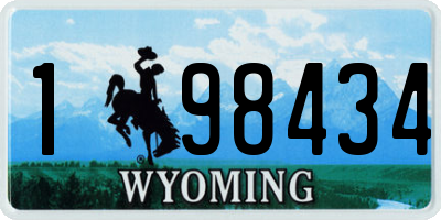 WY license plate 198434
