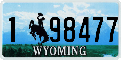 WY license plate 198477