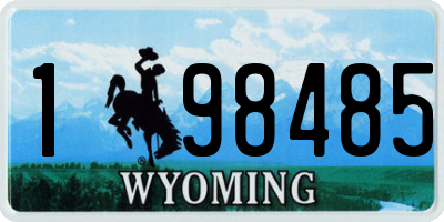 WY license plate 198485