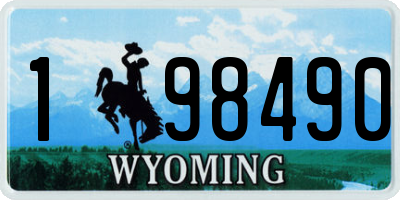 WY license plate 198490