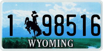 WY license plate 198516