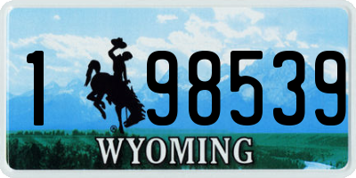 WY license plate 198539