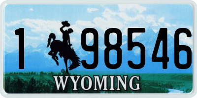 WY license plate 198546