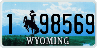 WY license plate 198569