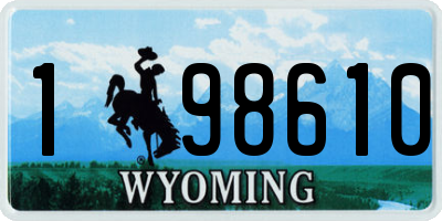WY license plate 198610