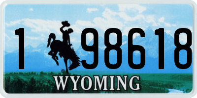 WY license plate 198618