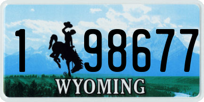 WY license plate 198677