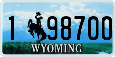 WY license plate 198700