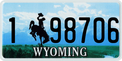 WY license plate 198706