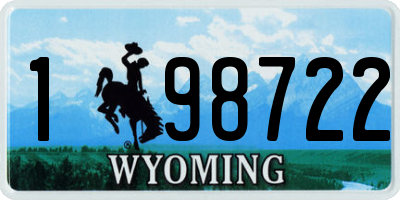 WY license plate 198722