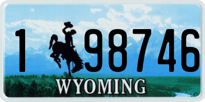 WY license plate 198746