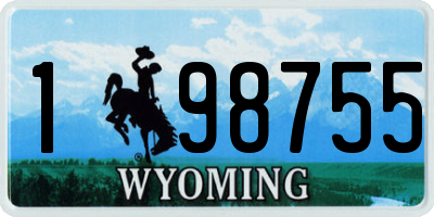 WY license plate 198755