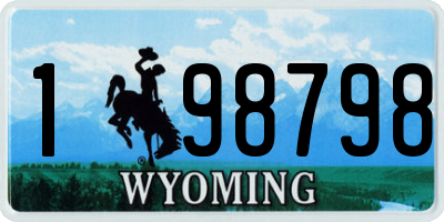 WY license plate 198798