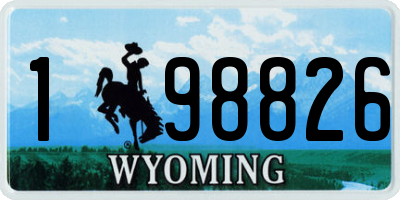 WY license plate 198826