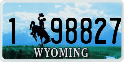 WY license plate 198827