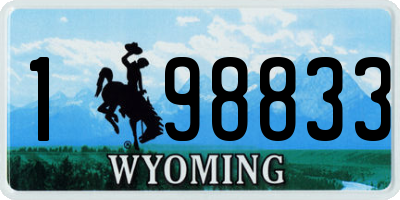 WY license plate 198833