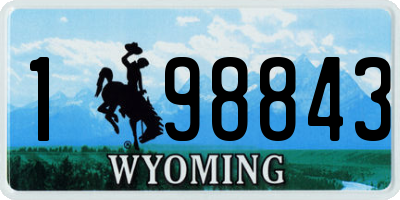 WY license plate 198843