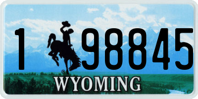WY license plate 198845