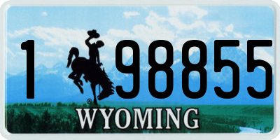WY license plate 198855