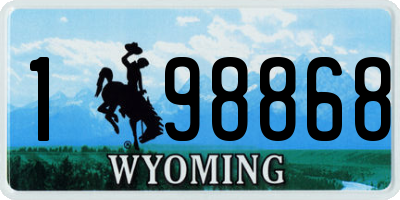 WY license plate 198868