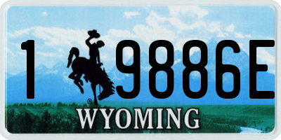 WY license plate 19886E