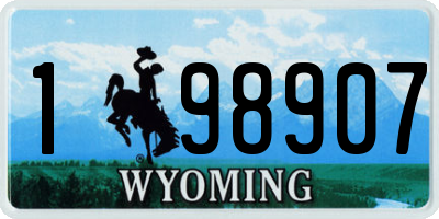 WY license plate 198907