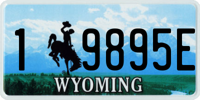 WY license plate 19895E