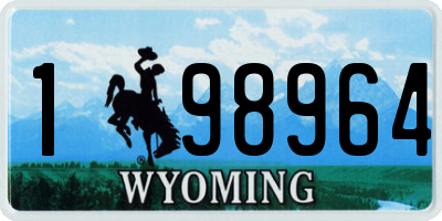 WY license plate 198964