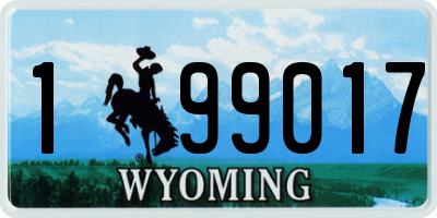 WY license plate 199017